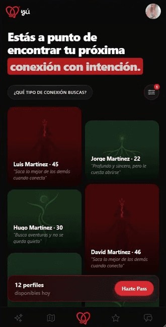 Feed de perfiles de Yú