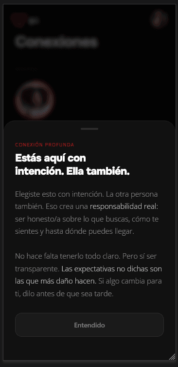 Pantalla de compatibilidad de Yú